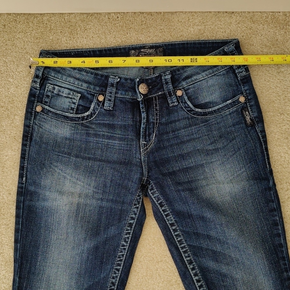 Silver Jeans Aiko Bootcut Women's Blue Denim Low Rise Workwear Y2K Vintage Chic - Picture 2 of 14